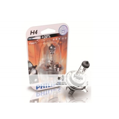 Галогеновая лампа Philips H4 Vision +30% блистер